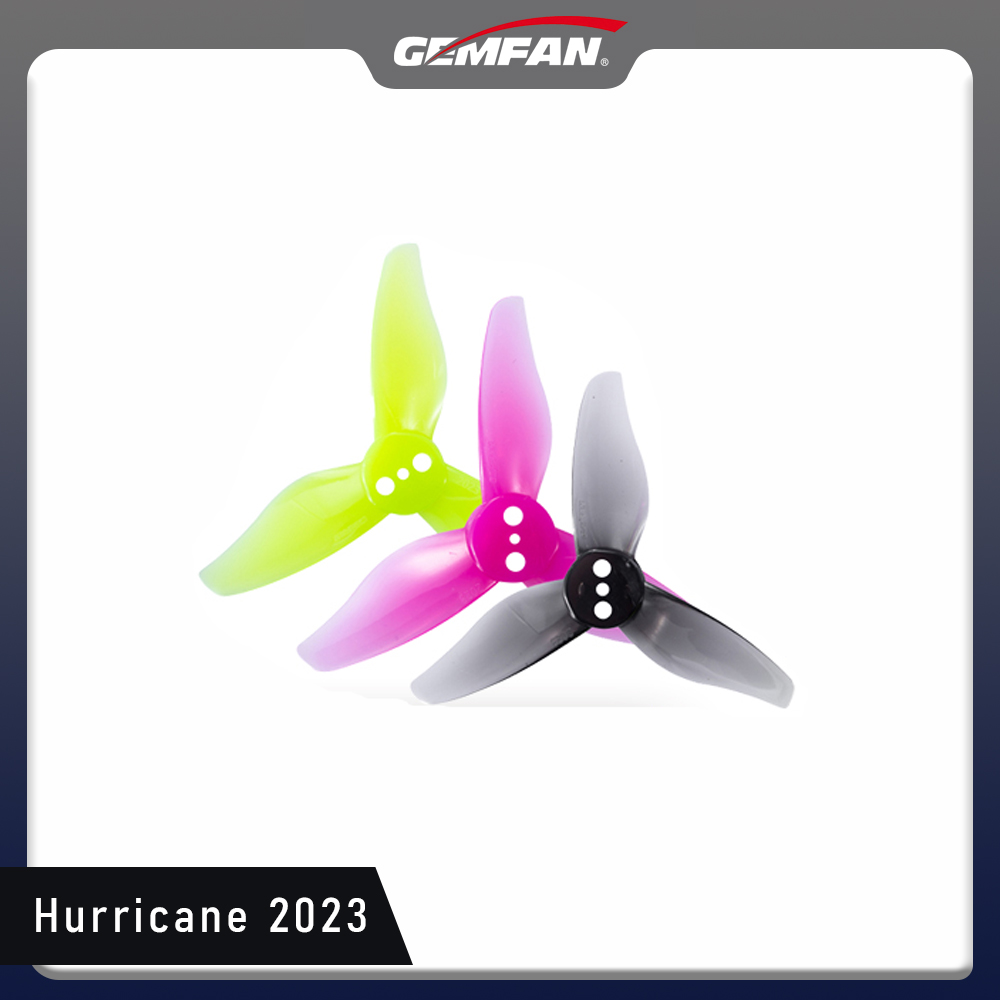 Drone Cinematic - Gemfan-クワッドコプターfpvドローン用ハリケーン3ブレードプロペラ、2 