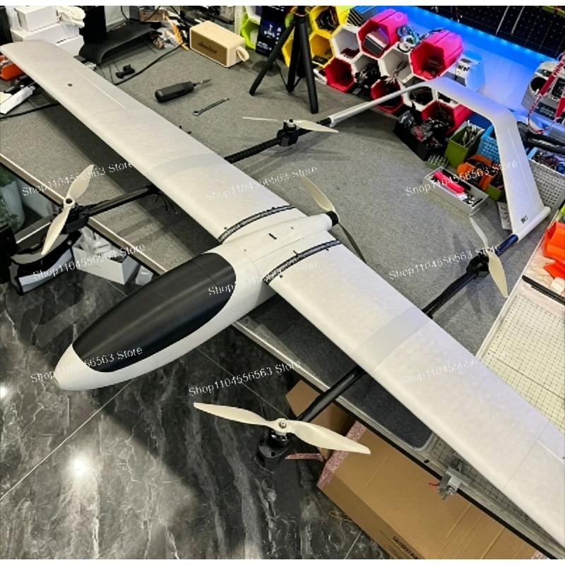 Drone 3D Modeling - 3Dプリント製模型航空機、全幅2メートル、4+1吊り下げ式固定FPVドローン「コブラ」、垂直離着陸可能