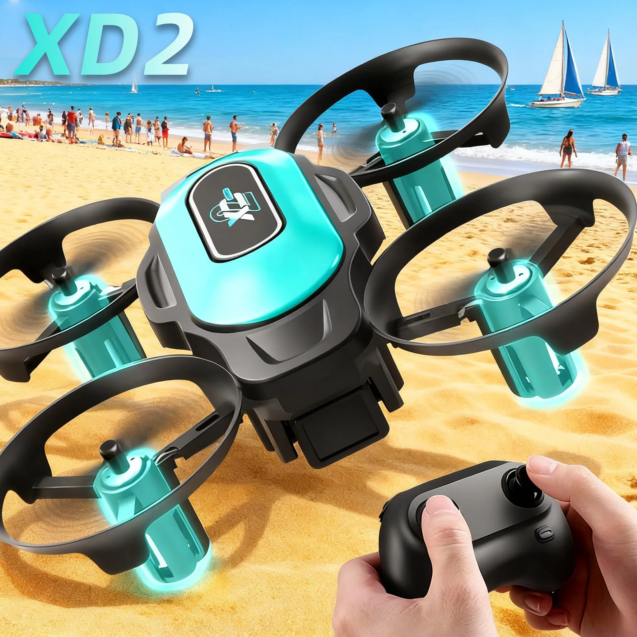 Drone Video Production - XD2 ミニドローン、360 ° スタントフリップ、LEDナイトライト、耐衝撃性ボディ、超携帯性、簡単操作、初心者向けの素晴らしいギフト