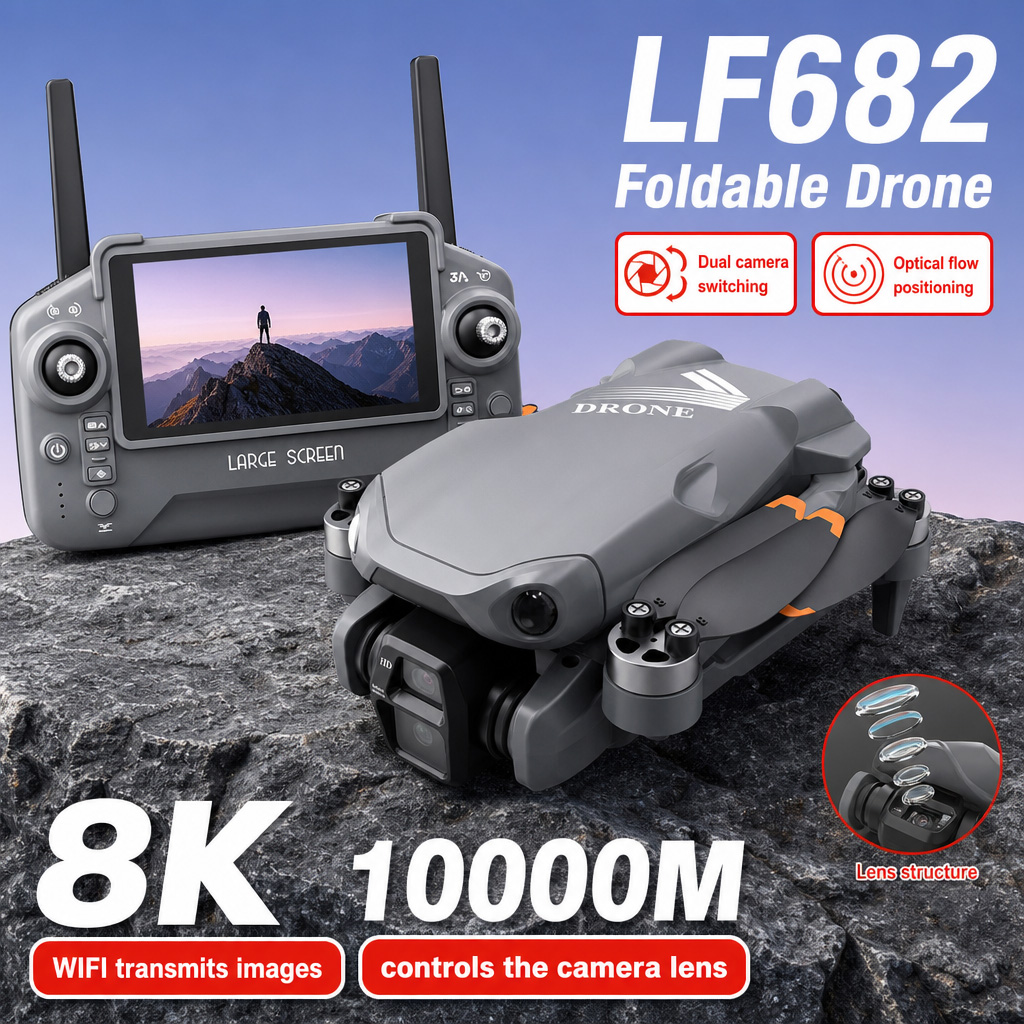 Drone Video Production - 空撮写真 LF682 ドローン 8K HD デュアルカメラ