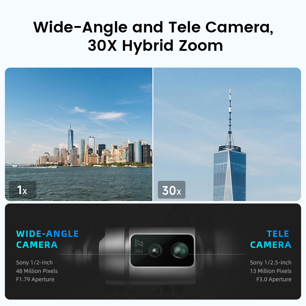 FIMI X8 Tele Max 新型ドローン 広角望遠カメ - Drone Thermal Imaging のレビューと価格