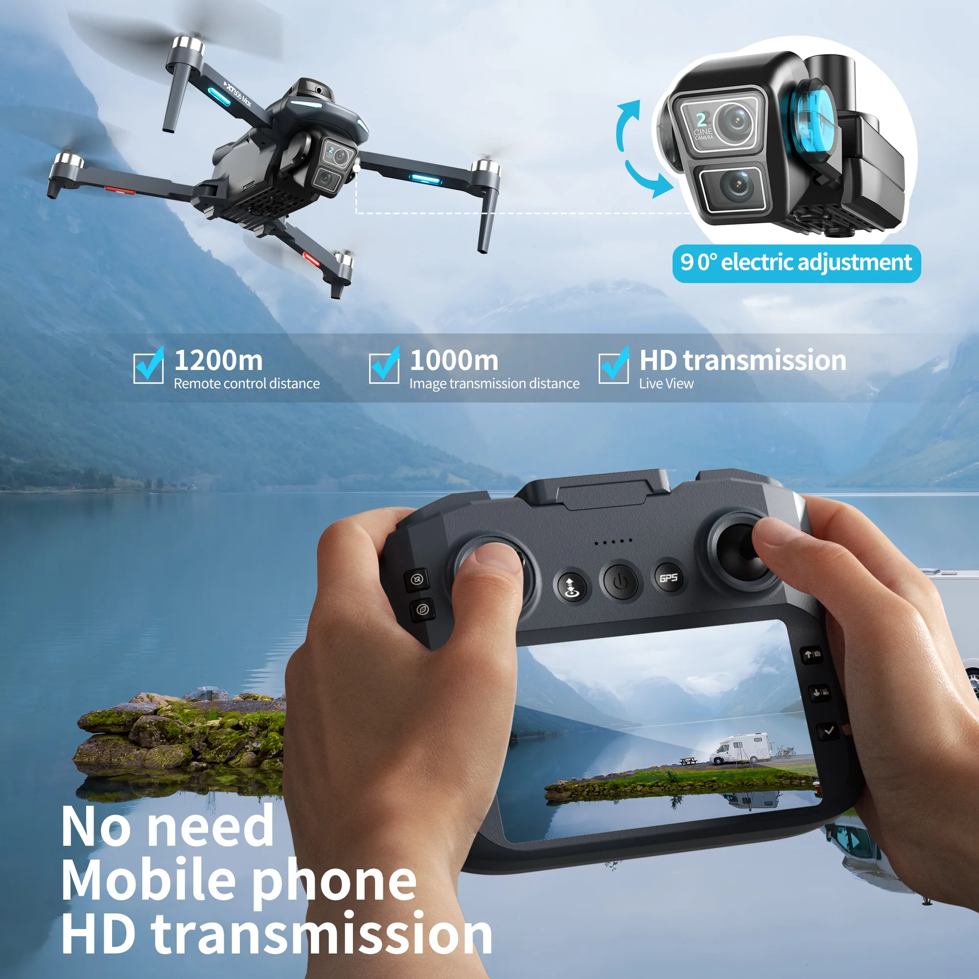レノボ XT606 MAX GPSドローン 4Kプロフェッシ - Drone Multispectral のレビューと価格